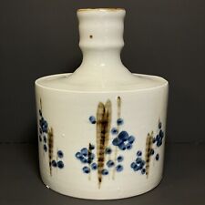 Vintage Mid Century Stoneware Hand Painted  Vase Made in Japan