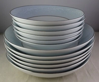 Noritake Laureate - 6 Coupe Cereal Bowls + 6 Fruit/Sauce (Dessert) Bowls - image 1 of 4