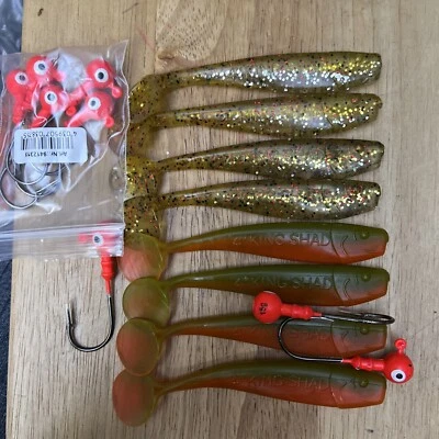 King Shads 8×11cm 8× Jigköpfe 6,0 15gr.  neu top - Bild 1 von 3