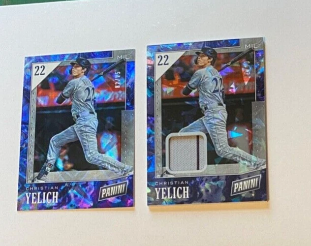 2019 Panini Black Friday GALACTIC WINDOWS /25 + RELIC /10 Christian Yelich #30 - Image 1 of 4