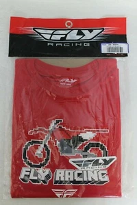 FLY Racing T-shirt Digital Motorcycle Motif Youth Large RED 352-0852YL - Picture 1 of 3