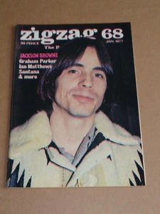 Zig Zag Magazine No.68 1977 Jackson Browne cover(Santana/Patti Smith/John Otway) - Picture 1 of 1