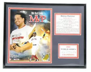 Vintage Manny Ramirez MVP 2004 Boston Red Sox World Series Champions Framed Used - Picture 1 of 10