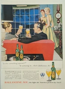 1955 Vintage Ballantine Ale XXX Halloween Date Night sozial sein - Bild 1 von 1