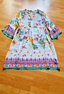 Sommerkleid, neu, ANGOOR, weiß-farbig , luftig leicht , Taschen, Midi, Gr36 - Bild 1 von 6