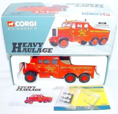 Corgi Toys 1:50 SCAMMELL CONTRACTOR "SIDDLE C COOK" Red Heavy Haulage TRUCK MIB! - Image 1 of 4