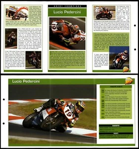 Lucio Pedercini - Great Champions - Mega Bikes Hachette Fold-Out Card - Picture 1 of 1