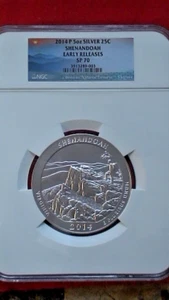 2014-P Shenandoah Early Releases 5 oz .999 Silver NGC SP70 - Picture 1 of 6