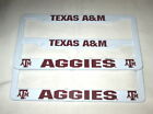TWO (2) TEXAS A&M AGGIES EMBOSSED LICENSE PLATE FRAMES #2 - NEW