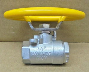 PARKER XV502SS-6-21 BALL VALVE, STAINLESS STEEL, 3/8" - Picture 1 of 4