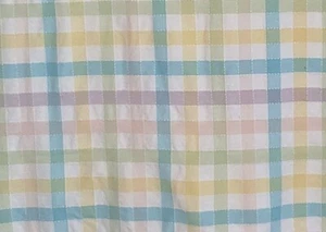 ASHWEL FARMHOUSE  Tablecloth Pastel Rainbow Checkered  Cottagecore Decor - Picture 1 of 4