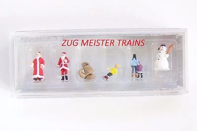  FIGURAS DE NATAL para crianças e sacos Preiser escala N DOIS Papai Noel, UM boneco de neve - Imagem 1 de 2