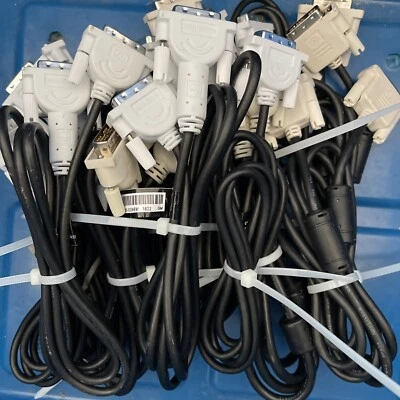Lot 13 DVI-D Male to DVI-D Male Single Link Video Cable (6 ft ) DVI to DVI - Image 1 of 3