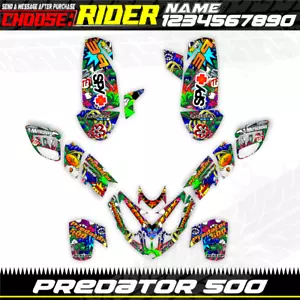 compatible Graphics Polaris Predator 500 Decals New Sticker atv model PP-COM - Foto 1 di 3