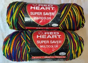 Red Heart Super Saver Yarn 2 Skeins Color #950 Mexicana - Picture 1 of 2