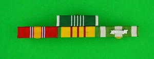 Army 4 Ribbon Bar - Vietnam War Service - made in USA - Commendation Medal - Picture 1 of 1