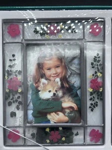 2 Pressed Dried Flower Picture Photo Frames 3.5" X 5" NEW IN BOX Cottage Decor - Picture 1 of 17