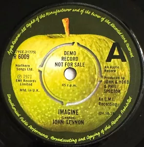 JOHN LENNON - Imagine - Very Rare Original UK 7" Promo In Pic. Ärmel (Beatles) - Bild 1 von 4