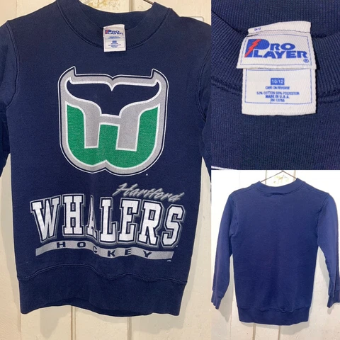 RARE Hartford Whalers NHL Sweatshirt Pro Player Vintage Youth Medium Cover