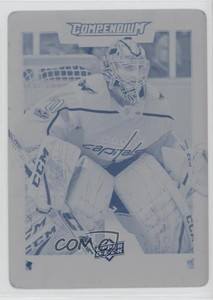 2017-18 Upper Deck Compendium Printing Plate Cyan 1/1 Braden Holtby #818 3vx