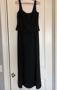 Black Evening Wear Long Dress Or Gown Jones New York Size 10 - Picture 1 of 4