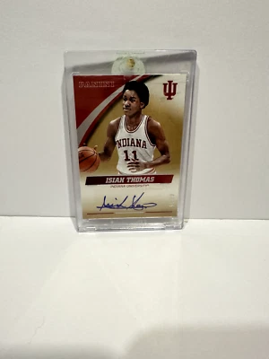 ISIAH THOMAS 2016 PANINI INDIANA FIRMA AUTÓGRAFA IT-IU SERIE DORADA #D 3/25 Foto 1 de 2
