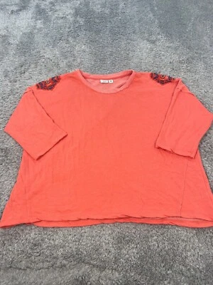 Suéter Cato Mujer 26/28W Plus Melocotón Cuentas Hombro Manga 3/4 Pullover Abuela Foto 1 de 4