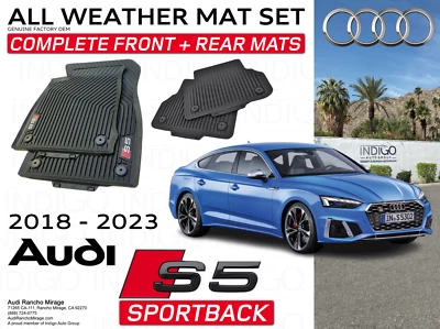 *JUEGO COMPLETO* Alfombrillas de goma delanteras + traseras para todo tipo de clima Audi S5 Sportback Foto 1 de 2