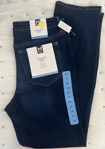 Member's Mark Women's Straight Jeans High Rise Size 10 Dark Wash NWT - Picture 1 of 8