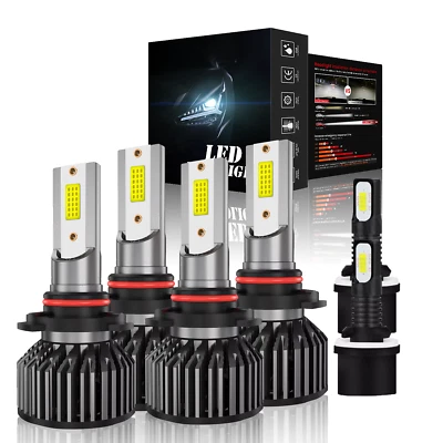 For 1999-2002 GMC Sierra 1500 2500 Combo 6x LED Headlights + Fog Light Bulb Kit - Image 1 of 4