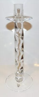 STUNNING ORREFORS SWEDEN CRYSTAL RIVER 11 1/2" CANDLESTICK CANDLE HOLDER - Image 1 of 4