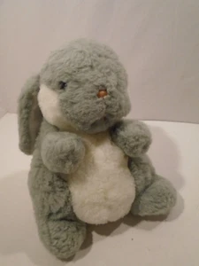 VINTAGE 1984 ART'S TOY Puppet  BUNNY RABBIT Gray WHITE STUFFED ANIMAL PLUSH 12" - Picture 1 of 6