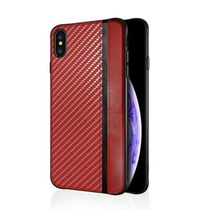 Handyhülle für Samsung Galaxy A30 Case Cover Schale Carbon Optik Bumper Rot Neu - Zdjęcie 1 z 3