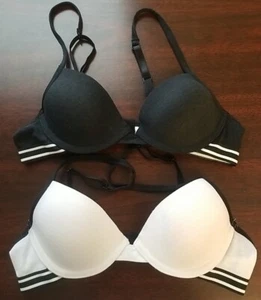 Sujetadores con aros Candies niñas adolescentes ligeramente acolchados blanco y negro - 34A nuevos sin etiquetas - Imagen 1 de 4