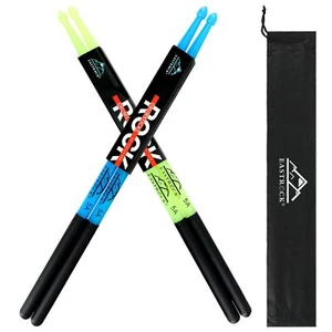 5A Nylon Drumsticks 2 Pairs Anti-Slip Handles Durable for Kids Adults - Picture 1 of 8