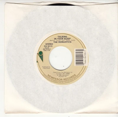 THE ROMANTICS - TALKING IN YOUR SLEEP - ORIGINAL 45 - GREAT SHAPE - Image 1 of 2