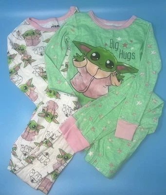 Girls STAR WARS Baby Yoda / Grogu / The Child 4pc Pajama PJ Set, SIZE 6 - Image 1 of 4