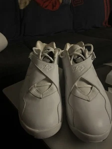 Talla 11.5 - Air Jordan 8 (viii) Retro 2003 Bajo Blanco Metálico Plateado COMO NUEVO - Imagen 1 de 10