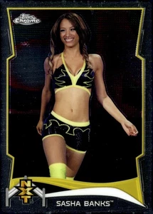 2014 Topps Chrome WWE #17 Sasha Banks NXT Prospects - Picture 1 of 2