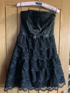 Oasis Black Strapless Dress Size 10 Sexy LBD Cocktail - Picture 1 of 2