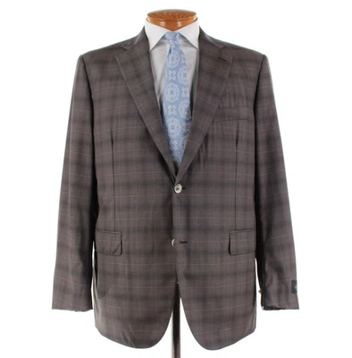 Traje de dos piezas de lana Belvest NWD Super 150s talla 54R (44R EE. UU.) en marrón/gris/negro Foto 1 de 4