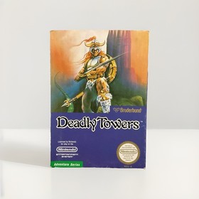 Deadly Towers (Nintendo NES 1987) Authentic Cartridge + Original Box No Manual