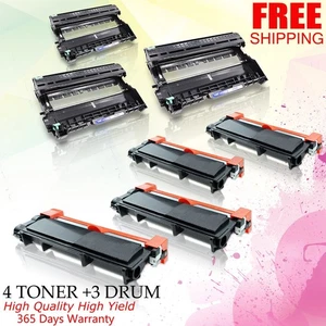 3x DR630 Drum + 4x TN660 Toner for Brother HL-L2300D L2305W L2320D DCP-L2520DW - Picture 1 of 1