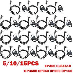 5/10/15x D Auricular Auricular Auriculares Micrófono Para Motorola Radio Walkie Talkie 2 Pines - Imagen 1 de 16