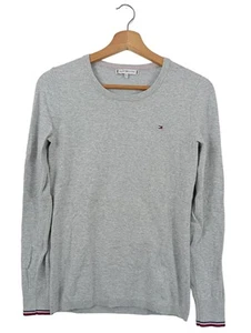 TOMMY HILFIGER Sudadera de punto fino Mujeres Talla EU 34 gris claro-rojo-azul - Imagen 1 de 5
