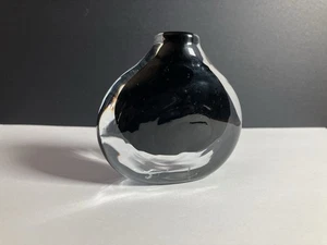 Vintage Sommerso Mini Vase * Black * Signed * 1994 - Picture 1 of 10