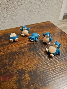 5 Stück Snorlax Mini Figuren 1,8-3 cm Kawaii Cake Topper Landschaft Dekoration Set - Bild 1 von 10