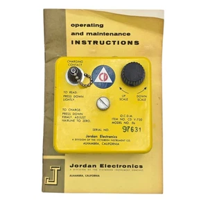 CD V-750 Jordan Electronics 5b Radiological Dosimeter Charger w/ Manual - Picture 1 of 8