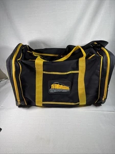 Union Pacific Duffle Bag Black & Yellow Handles & Shoulder Strap Zip Top - Picture 1 of 15