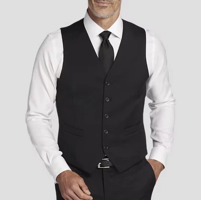 Новый с Ярлыками Pronto Uomo платиновый костюм жилет черный XXL - Изображение 1 из 4